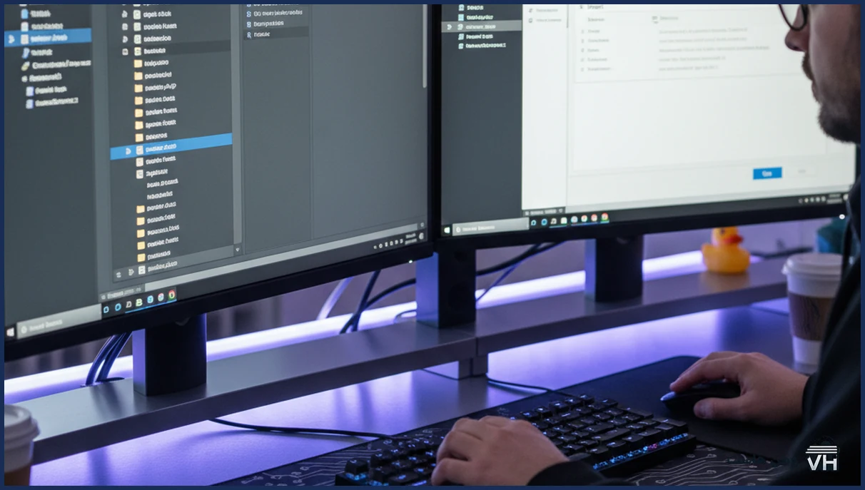 داشبورد سی پنل با فایل منیجر و دیتابیس