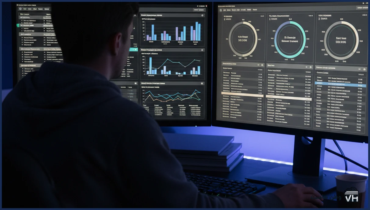 داشبورد مانیتورینگ منابع VPS و TLS