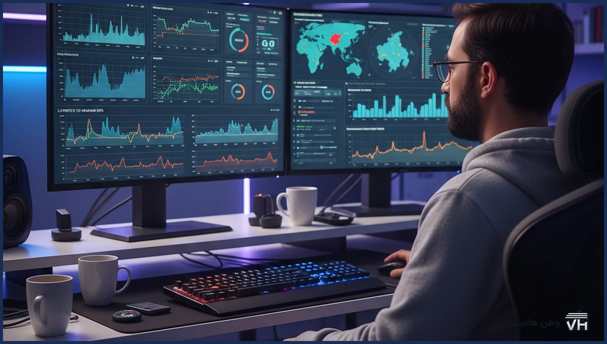داشبورد مانیتورینگ VPS با ایران اکسس